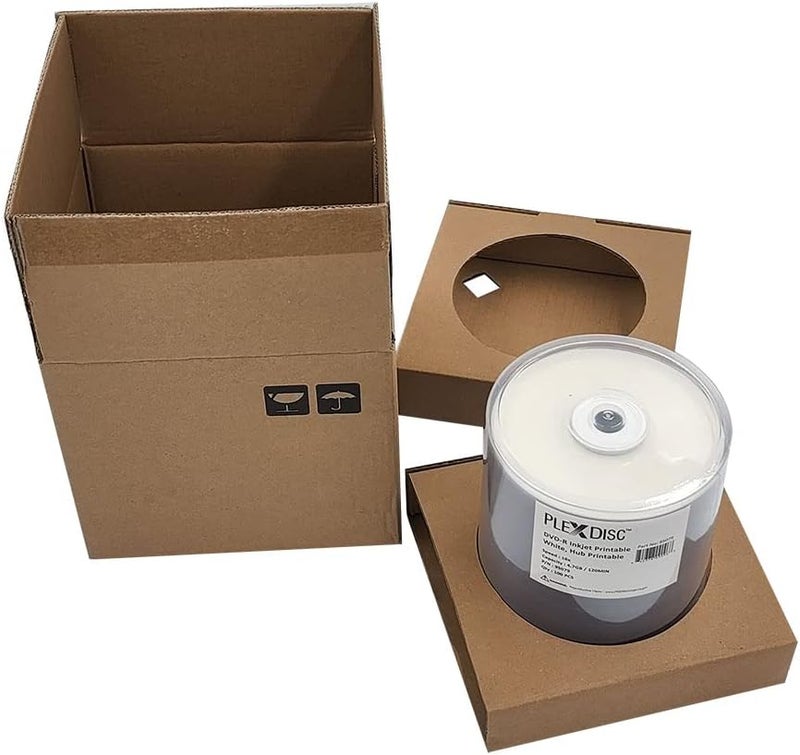 PlexDisc 95079 DVD-R 4.7GB 16X White Inkjet Hub Printable - 100pk Spindle Frustration Free Packaging, 100 Disc - Image 2